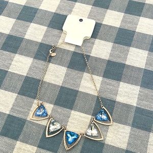 Blue and silver necklace.  New with tags.